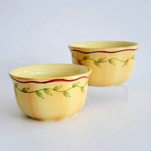 Pfaltzgraff Napoli Stoneware Cereal Bowl Set of 2, Yellow & Orange Discontinued